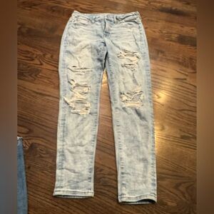 American Eagle Outfitters Distressed Hi Rise Jegging  Jeans